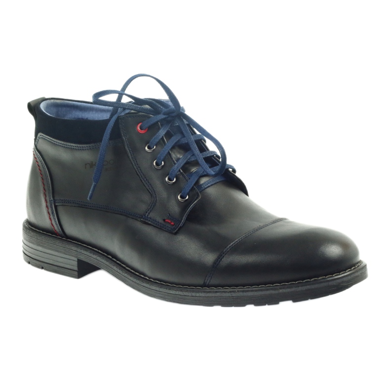 Nikopol leather shoes insulated with a slider 689 black 1