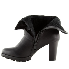 Black high-heeled boots C386 Black 2