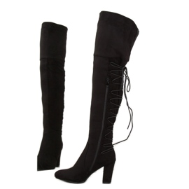 Black high-heeled boots B34H-HB 2