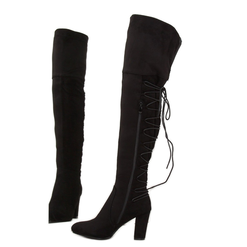Black high-heeled boots B34H-HB 2