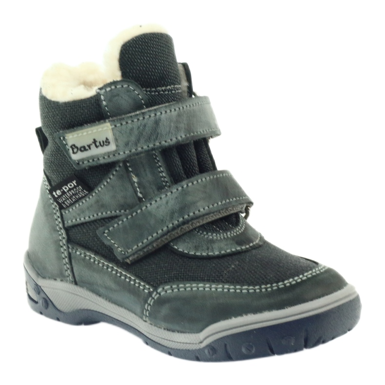 Leather boots with a Bartuś membrane boots grey 1
