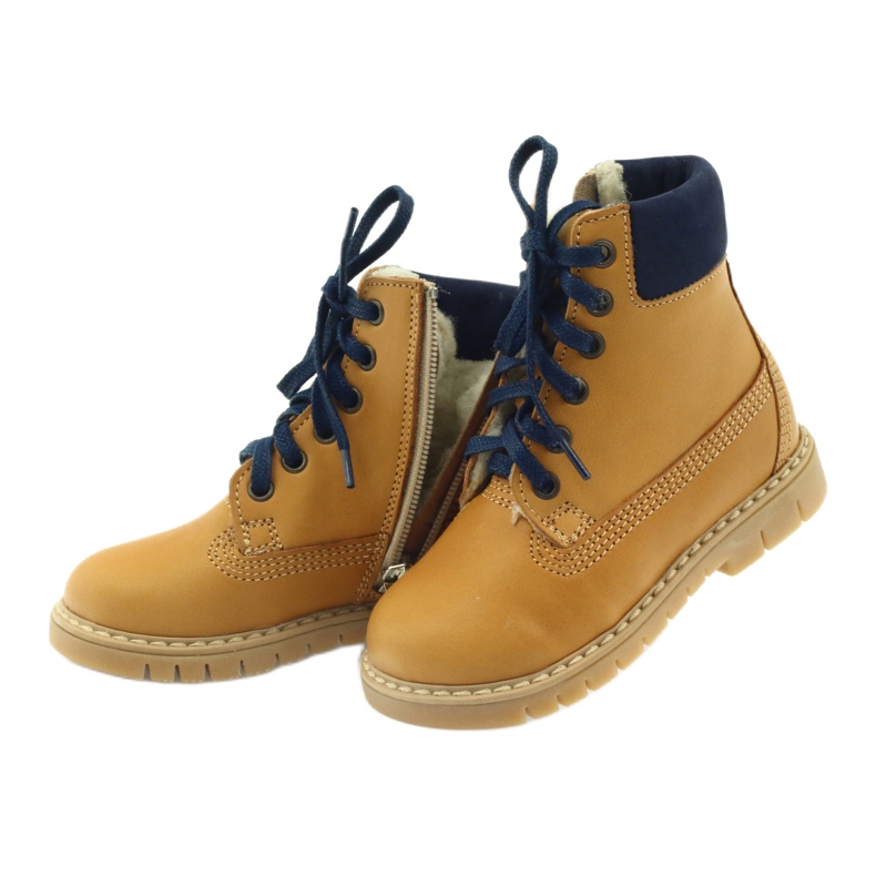 Timber boots BARTUŚ Camel yellow navy blue 5