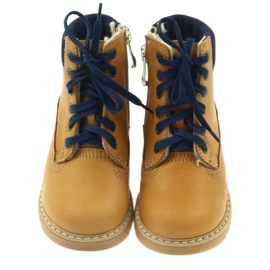 Timber boots BARTUŚ Camel yellow navy blue 3