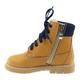 Timber boots BARTUŚ Camel yellow navy blue 2