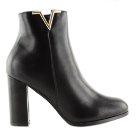 Black high-heeled boots Y23P black 1