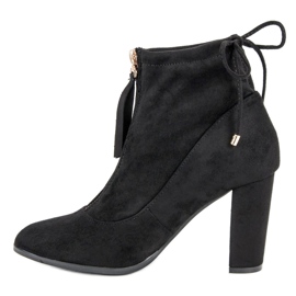 Mannika Stylish suede boots black 1
