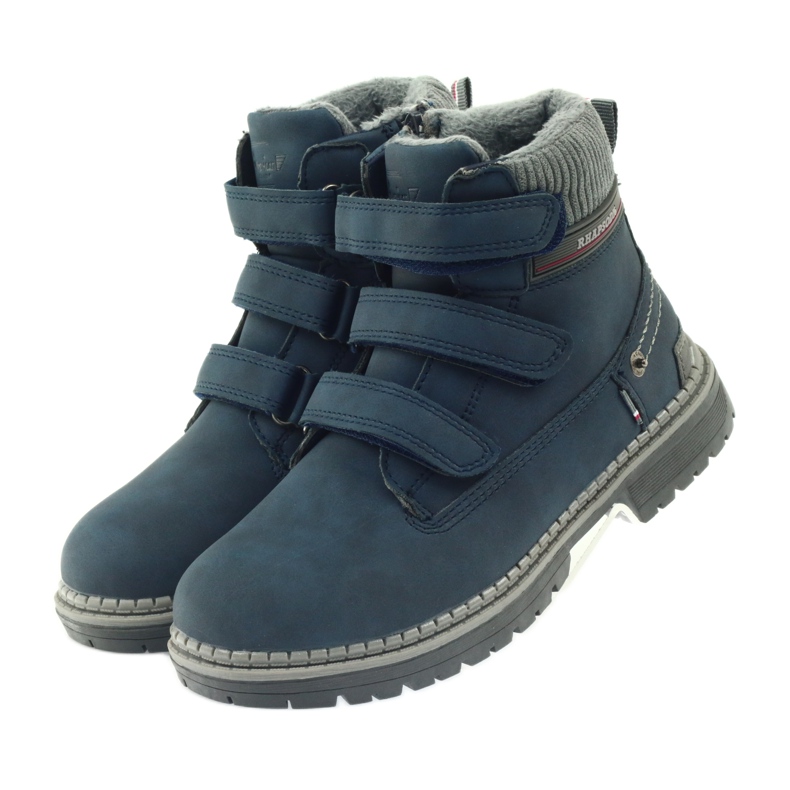 American Club Velcro boot boots 708121 grey navy blue 3