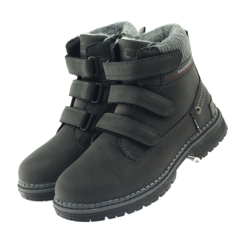 American Club Velcro boot boots 708121 black grey 3 American Club Velcro boot boots 708121 black grey 3