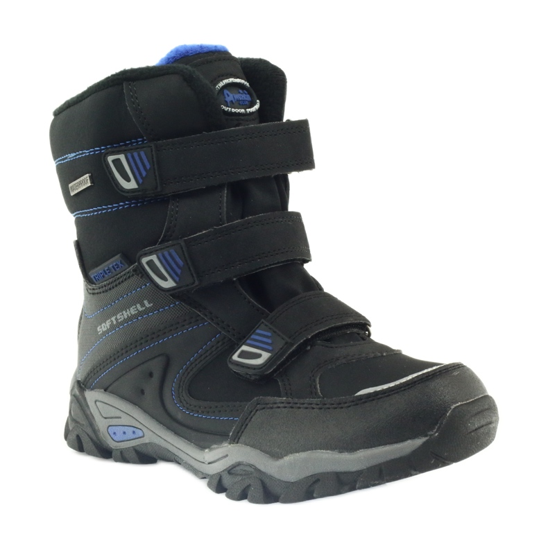 American Club Black softshell boots with a membrane 1809 blue 1
