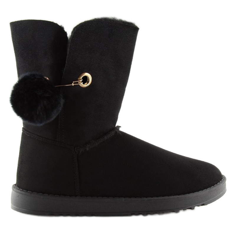 Black emusy with pompom SP04P black 2