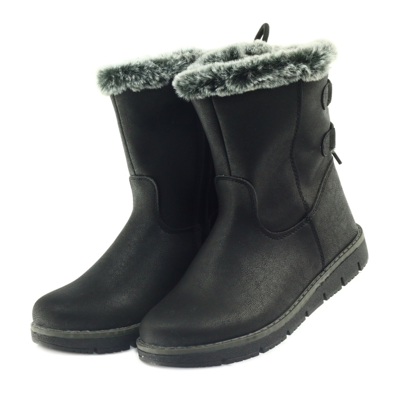 American Club American high boots winter boots with tin black 4