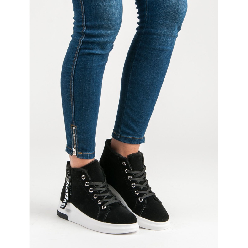 Warm sneakers black 1
