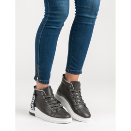 Warm tied sneakers grey 1