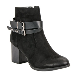 Stylish high-heeled boots black 2