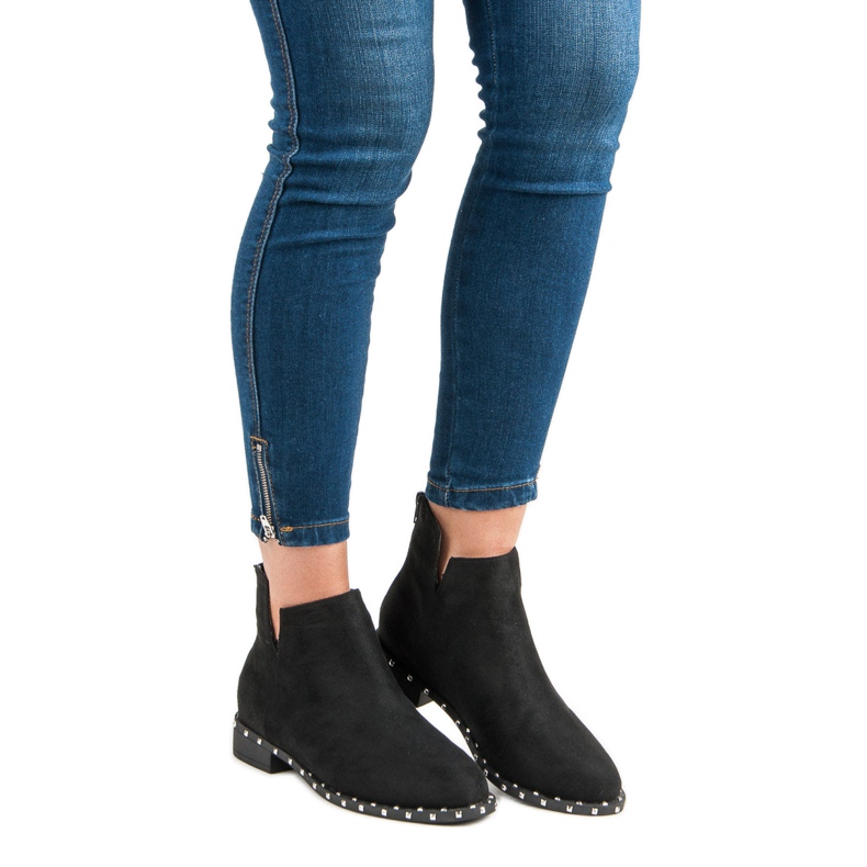 Low boots with a zipper VICES black 2