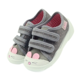 Befado children's shoes slippers sneakers 907P101 grey pink 5