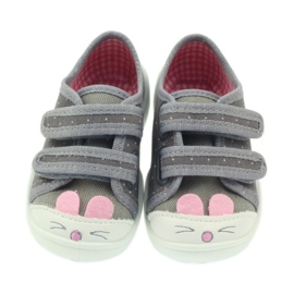 Befado children's shoes slippers sneakers 907P101 grey pink 4