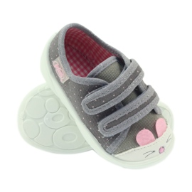 Befado children's shoes slippers sneakers 907P101 grey pink 3