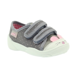 Befado children's shoes slippers sneakers 907P101 grey pink 1