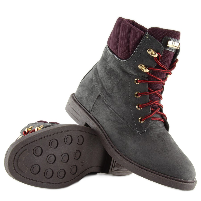 Laced Boots Timberki gray AF36 Gray grey 1