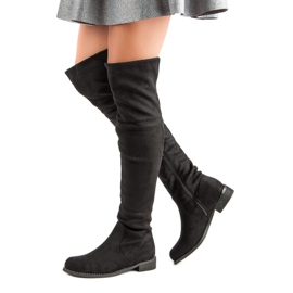 Seastar Flat thigh boots black 2