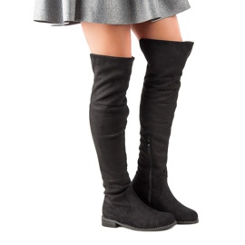 Seastar Flat thigh boots black 1