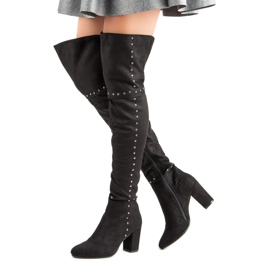 Black thigh boots on the post 2