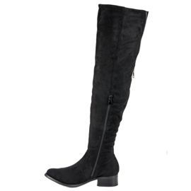 Seastar Black suede thigh boots 1