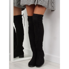Black suede over-boots NS020P black 2