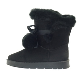 Black Emusy Mukluki with a pompom 2
