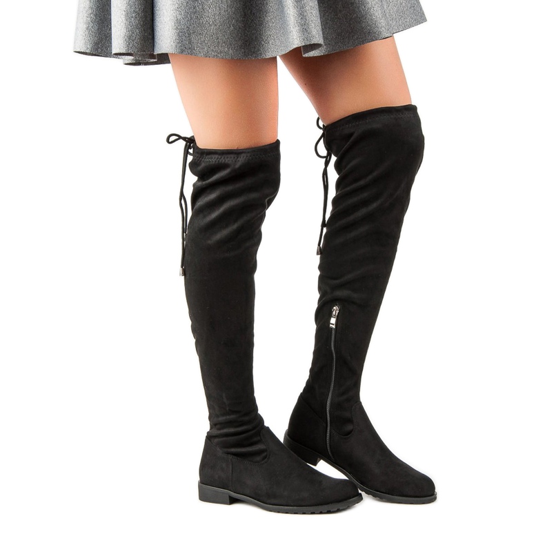 Bello Star Black boots above the knee 1