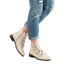 Beige rock-style boots 2