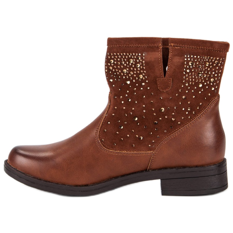 Mannika Brown slip-on boots 1
