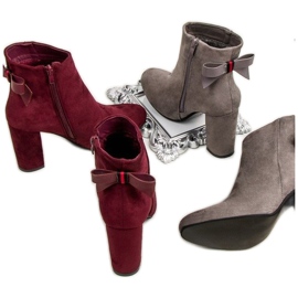 Ideal Shoes Stylish red ankle boots 1
