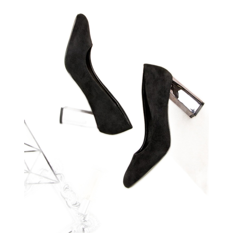Suede Black Pumps 2