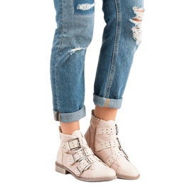 Sweet Shoes Light pink boots black 1