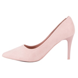 Suede heels pink 4
