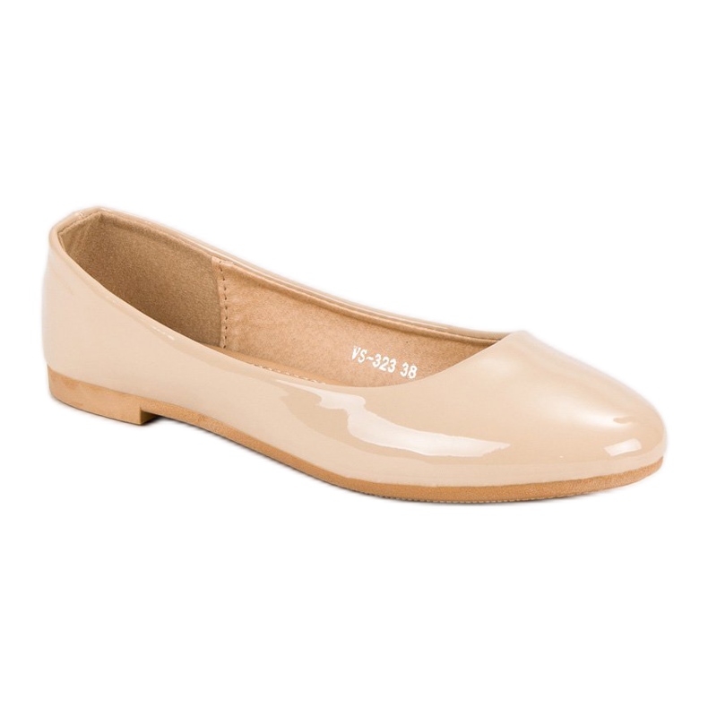 Top Shoes Lacquered ballerinas brown 1