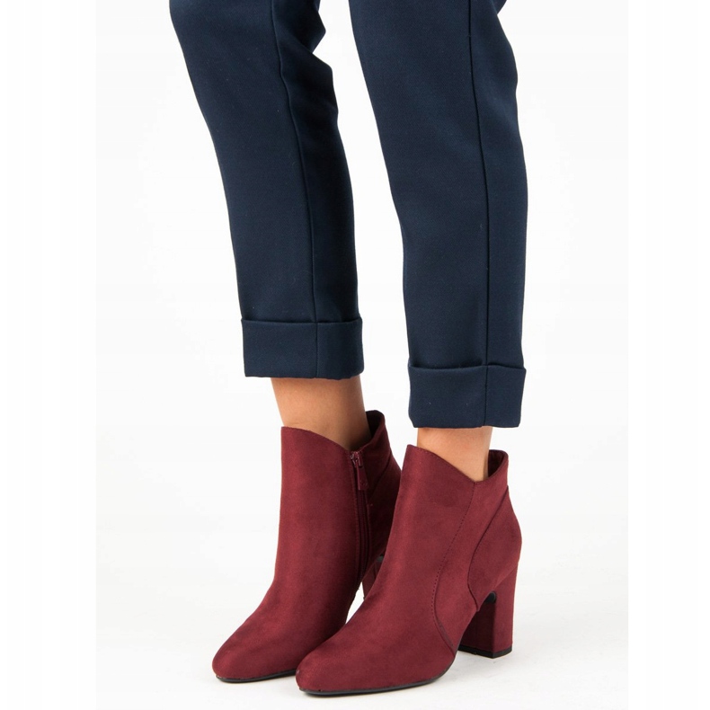 Kylie Elegant suede boots red 1