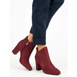 Kylie Elegant suede boots red 2