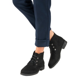 Sweet Shoes Low tied ankle boots black 1 Sweet Shoes Low tied ankle boots black 1