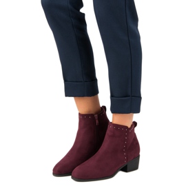 Nio Nio Burgundy boots red 1