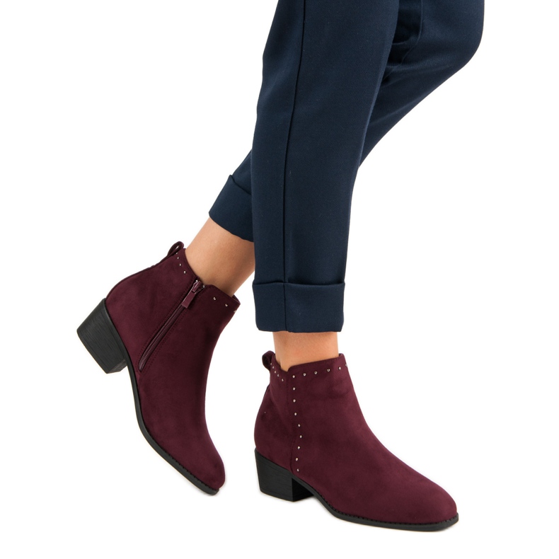 Nio Nio Burgundy boots red 2