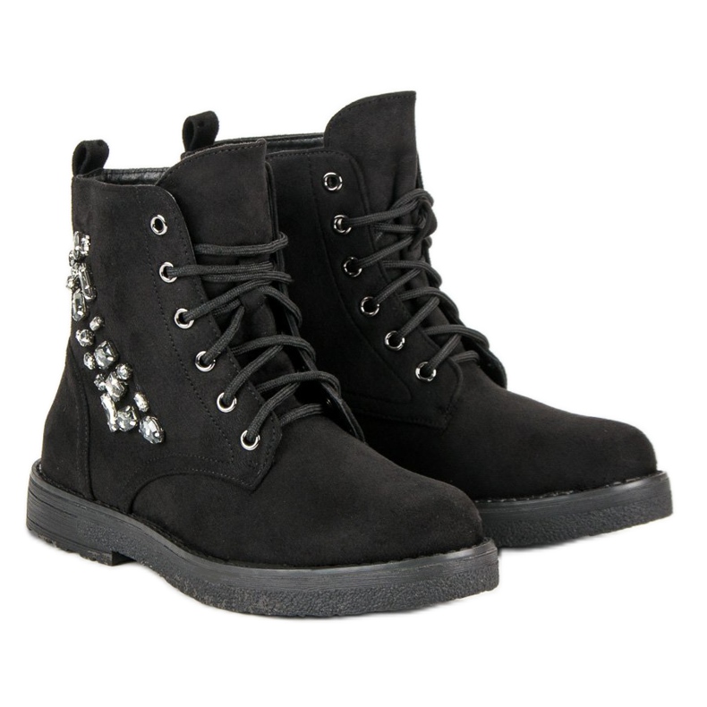 Bestelle Suede trappers black 1