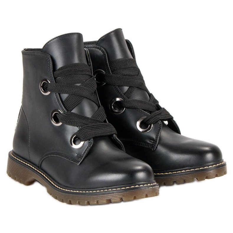 Kayla Lace-up workers black 2
