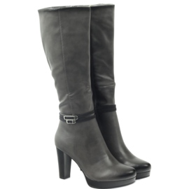 M.Daszyński Boots on the post Daszyński AM61 black grey 3