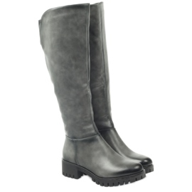 M.Daszyński Boots with a thick bottom Daszyński MR1813 grey 3