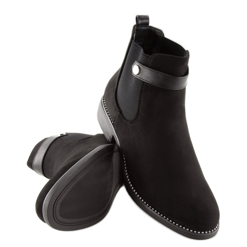 Black Chelsea boots for women C-7203 Black 2