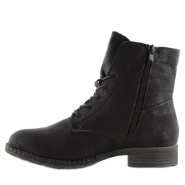 Black lace-up boots 6177 Black 1
