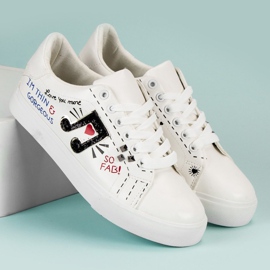 Stylish white sneakers 2